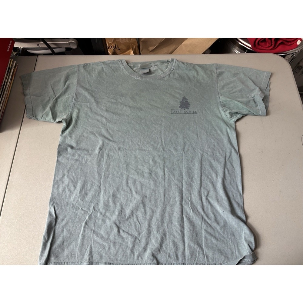 Fayettechill Short Sleeve T Shirt Men's Large Green Ozark Mountain Clothing